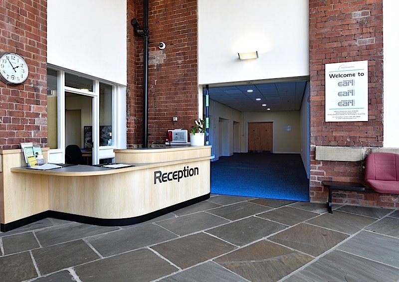 Earl Mill Reception - Affordable and Bespoke Office Space at the Earl Business Centre in Oldham, North Manchester.
